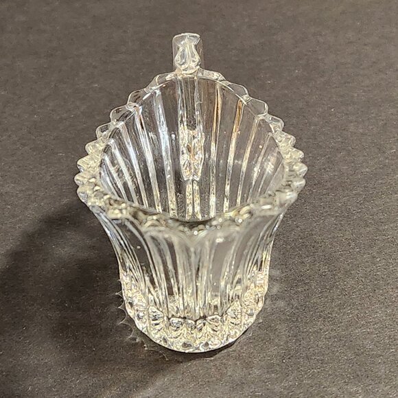 Elegant Depression Glass Heisey Ridgeleigh Creamer, Sugar, and Tray - Picture 6 of 13